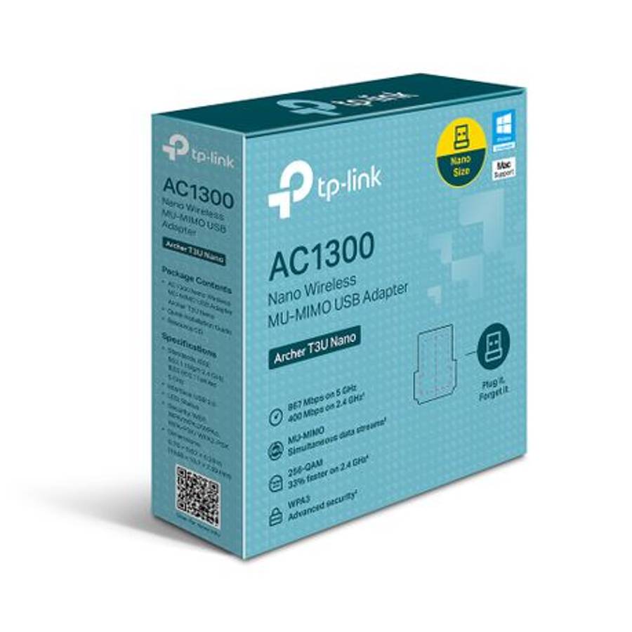 Tp-Link - Archer AC1300 Nano Wireless MU-MIMO USB Adapter - Tp-Link - Archer AC1300 Nano Wireless...