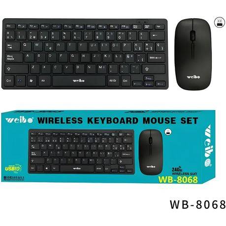 Weibo Wireless 2.4Ghz Keyboard and Mouse Suite WB-8068