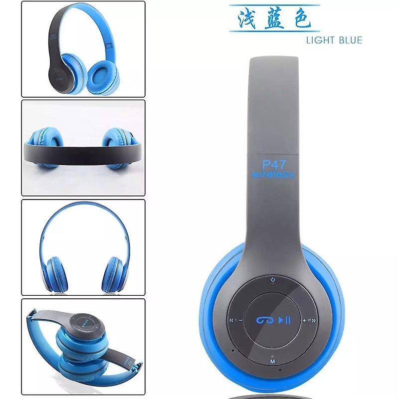 P47 Wireless Bluetooth Headphones - Blue