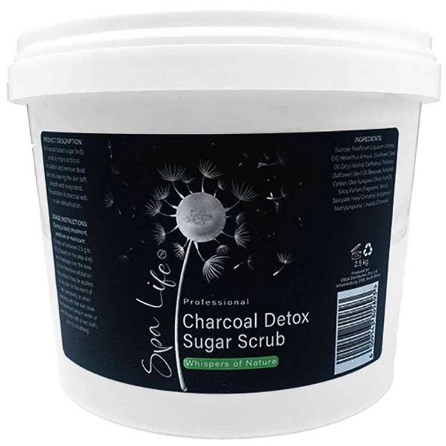 Spa Life Charcoal Detox Sugar Scrub 2.5kg