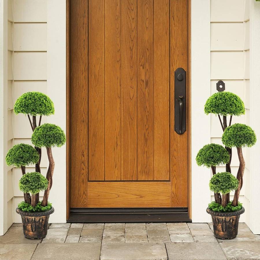 120cm Artificial Cypress Decorative Trees set of 2