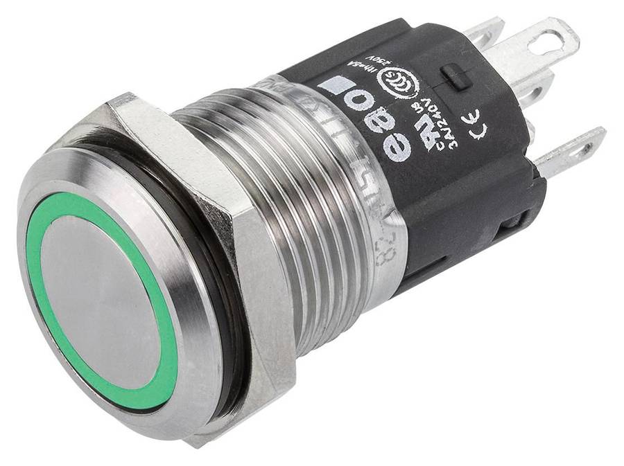 EAO (82-4151.1134) Vandal Resistant Switch, Flush, 16 mm