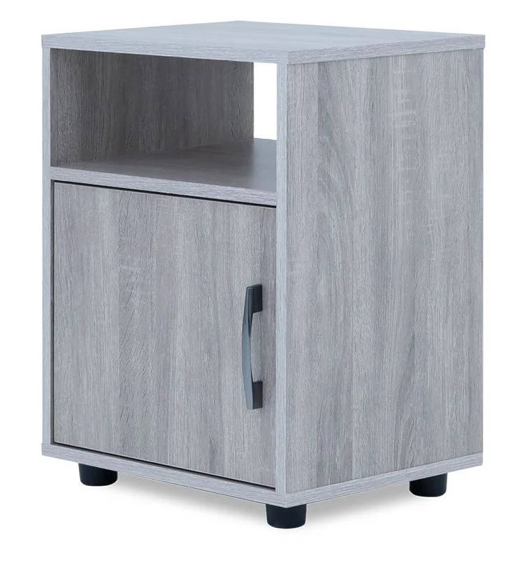 Modern Pedestal/Nightstand - 1-Drawer and 1-Shelf - Napa