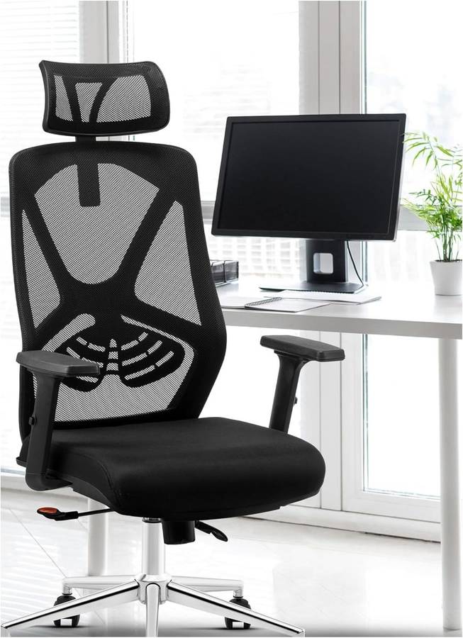 Office Chairs - Executive High Back Mesh Ergonomic - Black Colour