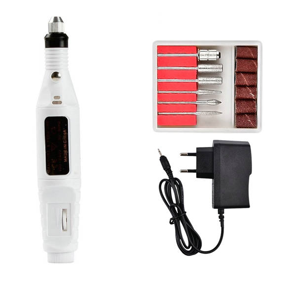 Professional Electric Manicure Nail Drill Machine Set - White