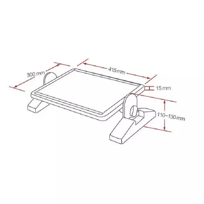 CellTime Ergonomic Height Adjustable Footrest with 2 Height Settings