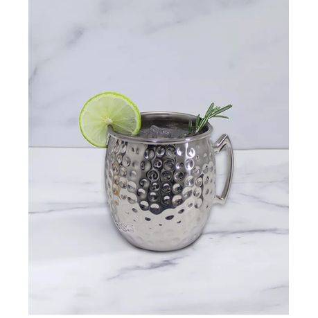 Hammered Stainless Steel Moscow Mule Mug Set - 500ml - 2-Piece