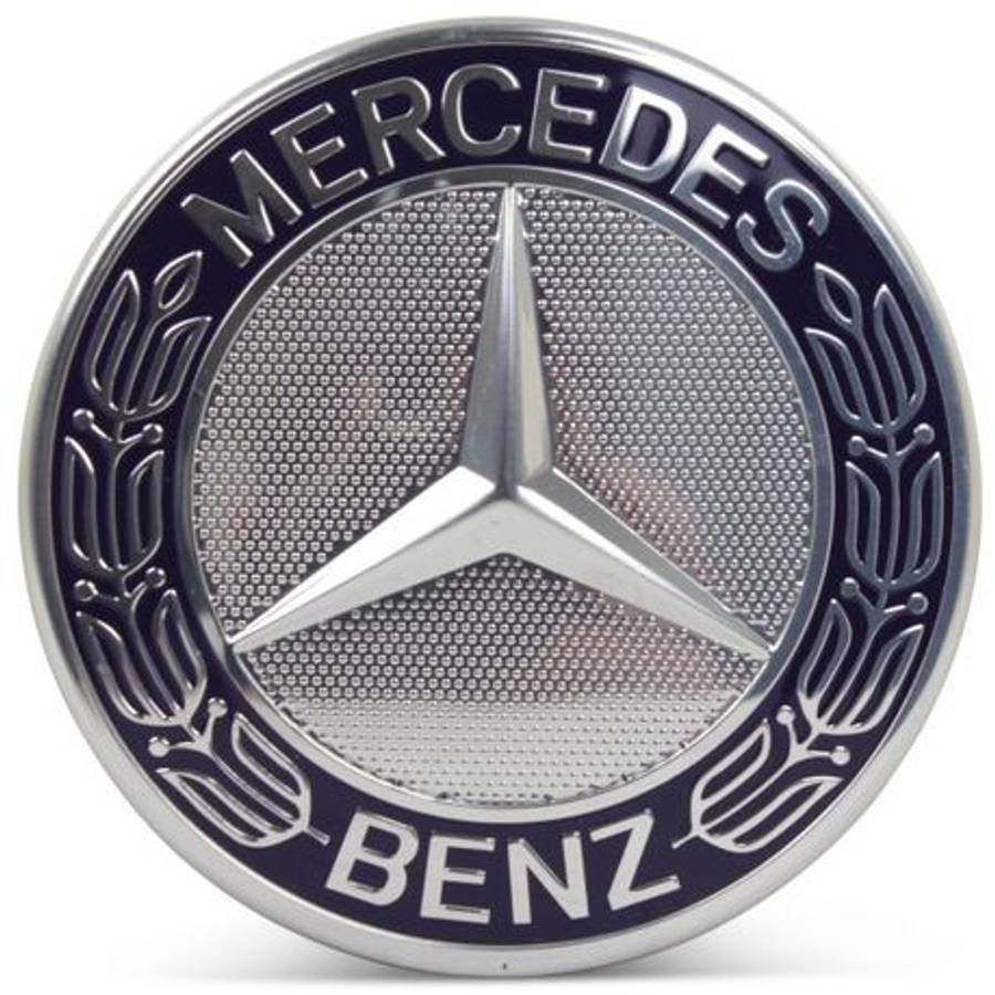 Mercedes Benz Wheel Caps - Set of 4 Black and Silver
