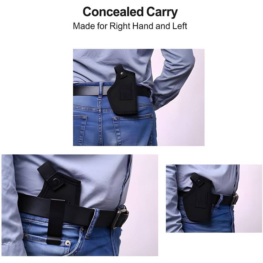 Tactical Ambidextrous Gun Holster Concealed Carry Holster Belt Metal Clip