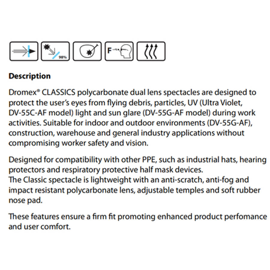 Dromex Classic Spectacles - Grey - Dromex Classic Spectacles - Grey