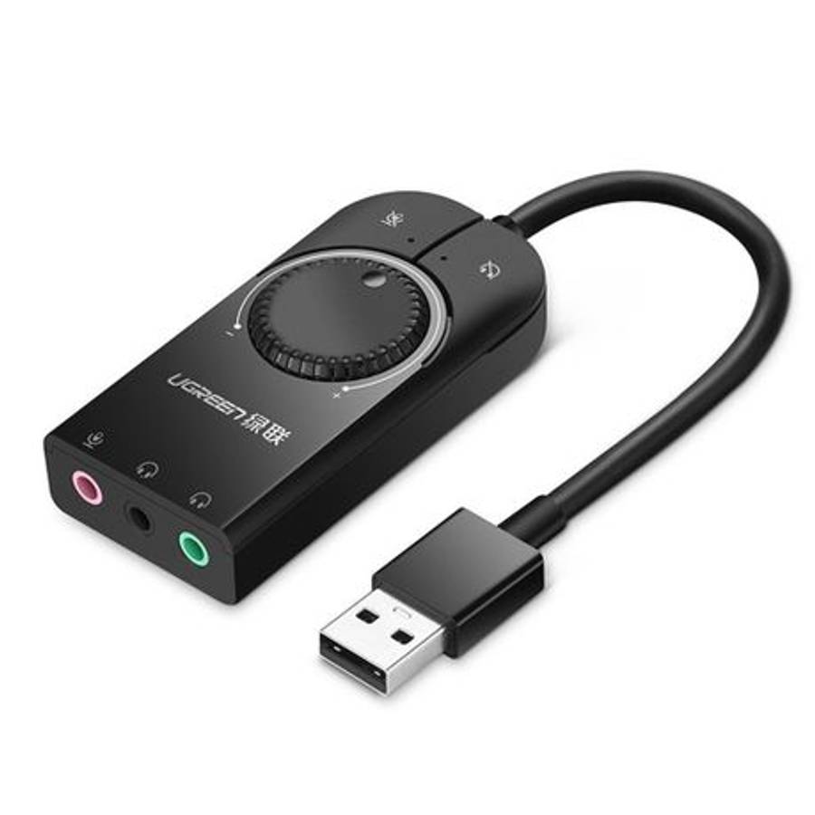 Ugreen - CM129-40964 USB-A to 3.5mm External Stereo Sound Adapter - Black - Ugreen - CM129-40964 ...
