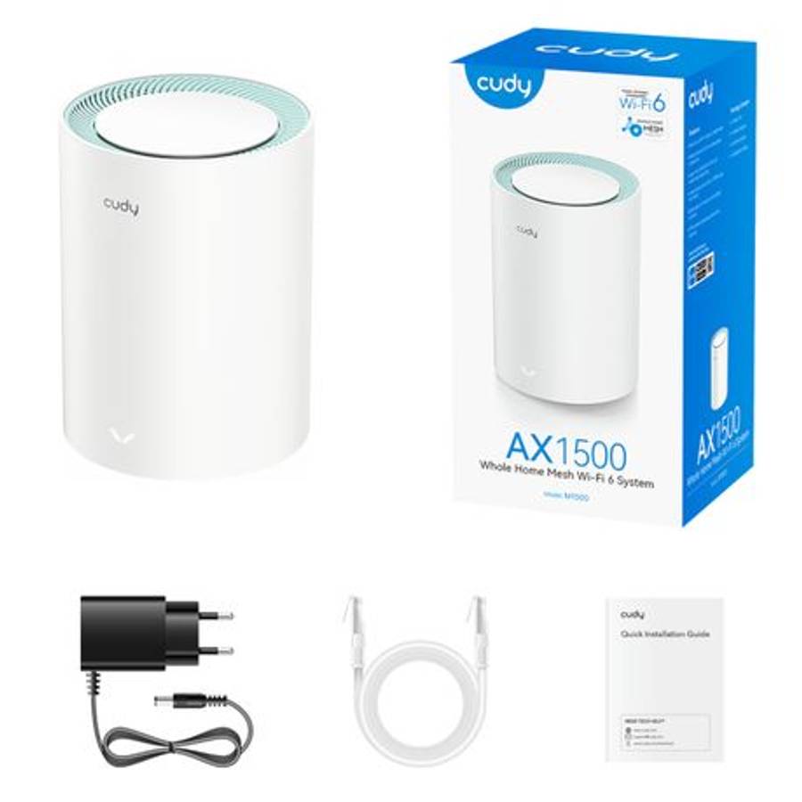 Cudy - AX1500 Gigabit Mesh Wi-Fi 6 System  1 Pack - Cudy - AX1500 Gigabit Mesh Wi-Fi 6 System ...