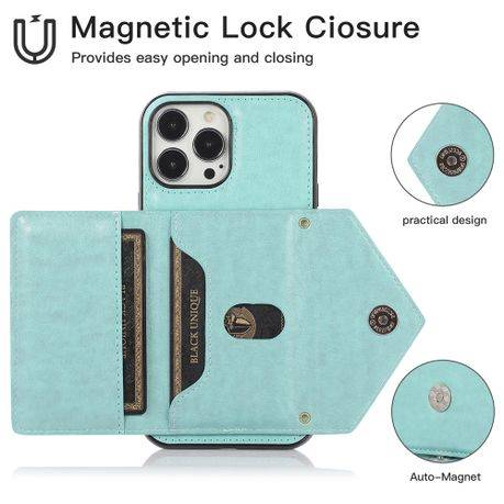 Leather wallet case with crossbody strap for iPhone 12 Pro