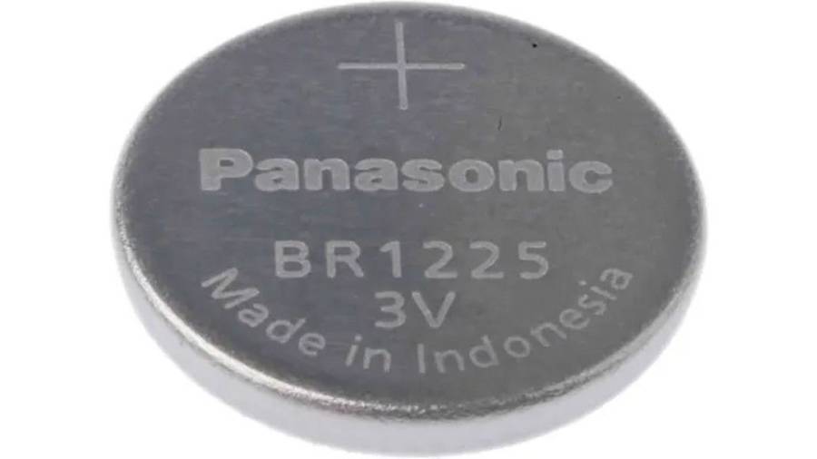 Panasonic (BR1225) Button Battery, 3V, 12.5mm Diameter