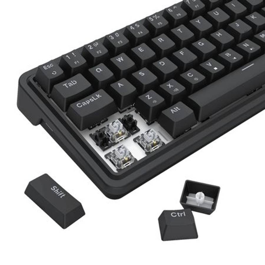 Redragon - Nova K709 65% Wired Gasket RGB Gaming Keyboard - Black - Redragon - Nova K709 65% Wire...