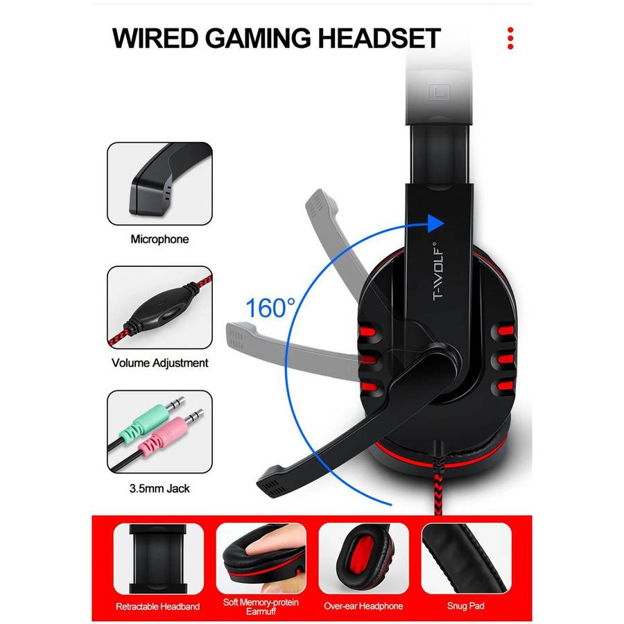 T-WOLF TF800 Wired Combo 4in1 PC Gaming Set
