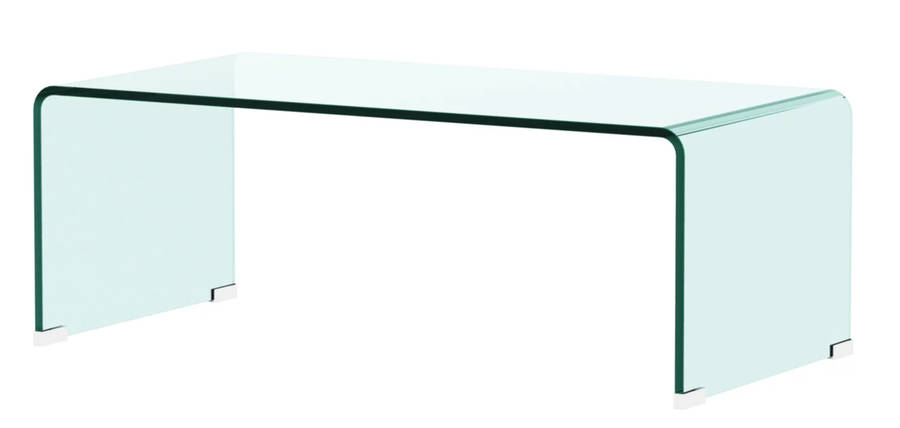 Modern Tempered Glass Coffee Table - 100cm