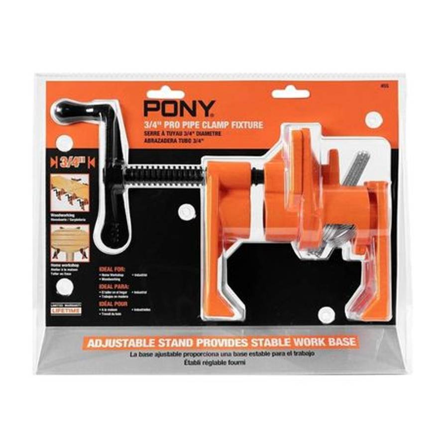 PONY - 3/4 Pipe Clamp Fixture - 25mm - PONY - 3/4 Pipe Clamp Fixture - 25mm