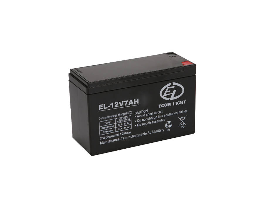 ECOM LIGHT 12V 7Amps Lead Acid Battery for UPS, Gate Motors, Garage Motors, Alarm Systems etc