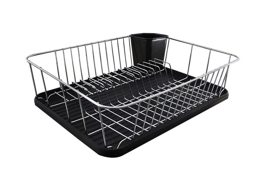 Stainless Steel Draining Dish Rack with Drip Tray and Cutlery Drainer (PLEASE READ DESCRIPTION)