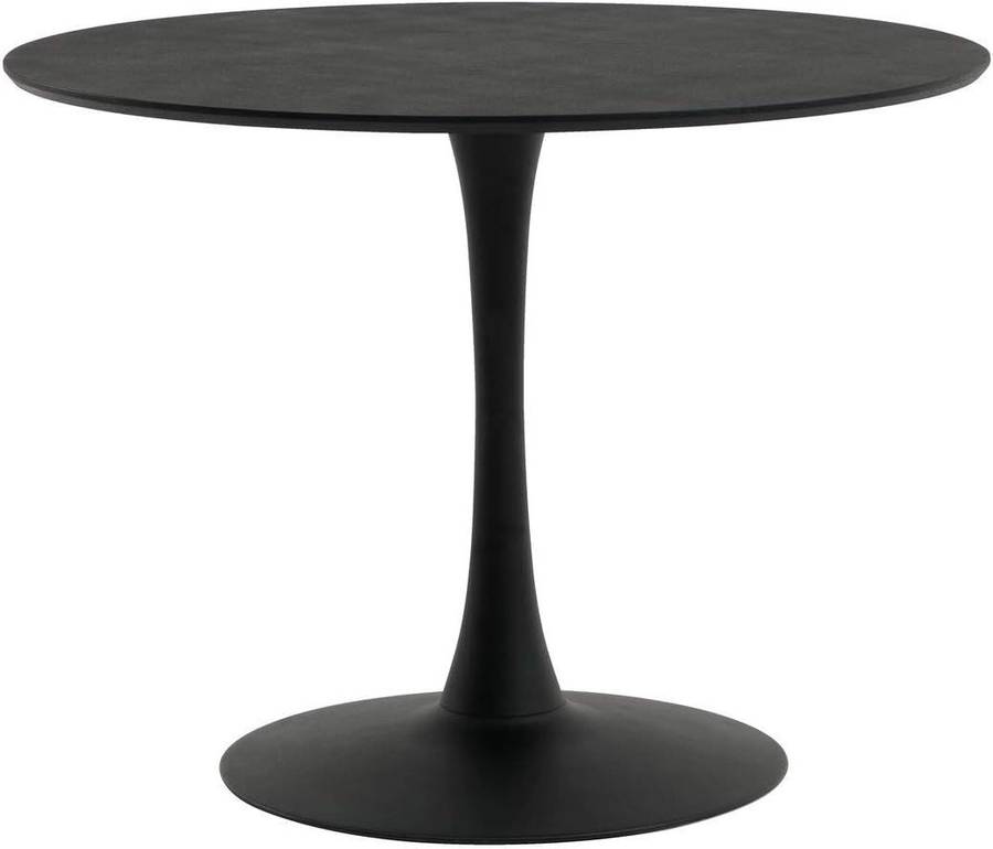 Round Dinning Table-Black/White