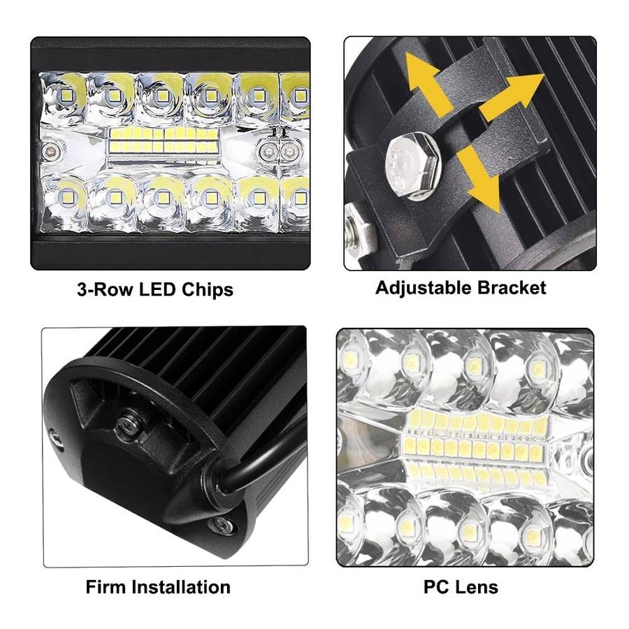 Used 4 Inch 60W LED Work Light Bar for Driving Offroad Boat Car Tractor etc