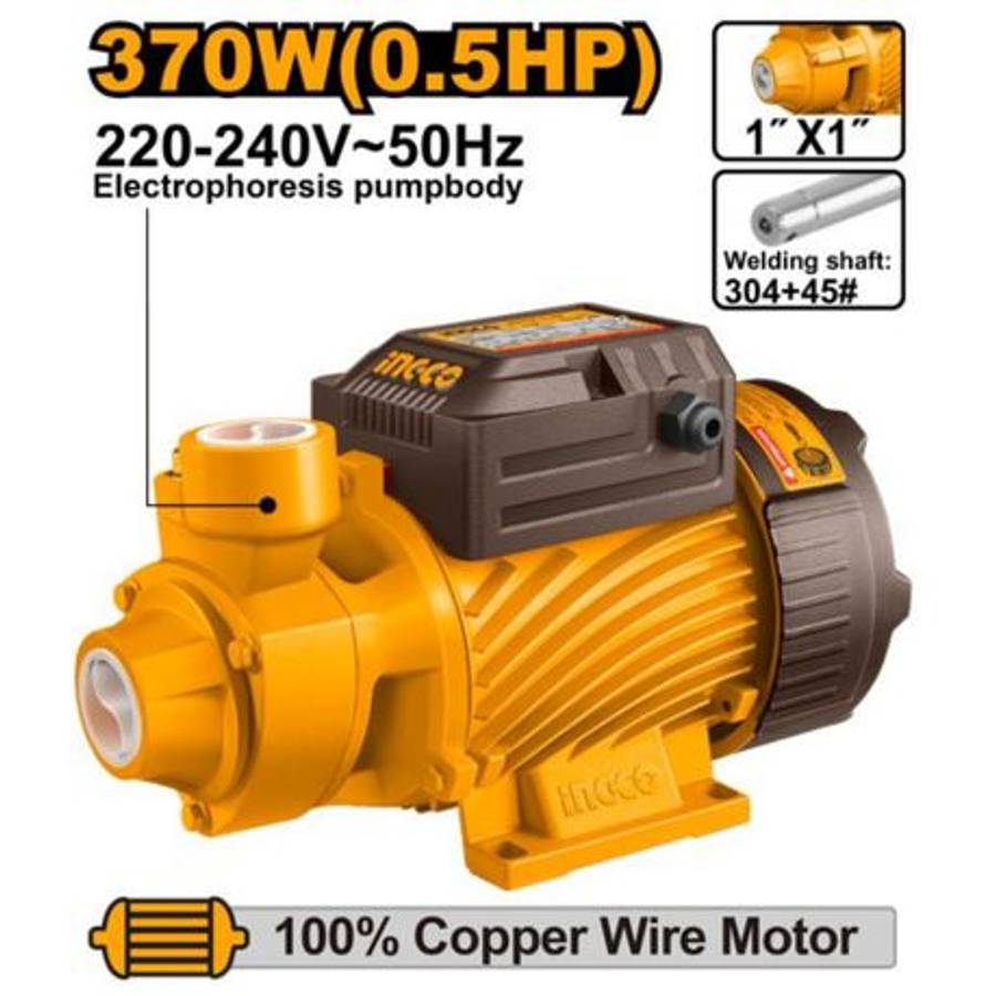 Ingco - Peripheral Water Pump - 370W(0.5HP) - Ingco - Peripheral Water Pump - 370W(0.5HP)