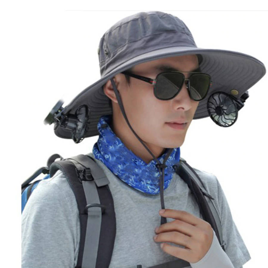 Techme - Solar Powered Clip on Hat Fan - OPEN BOX