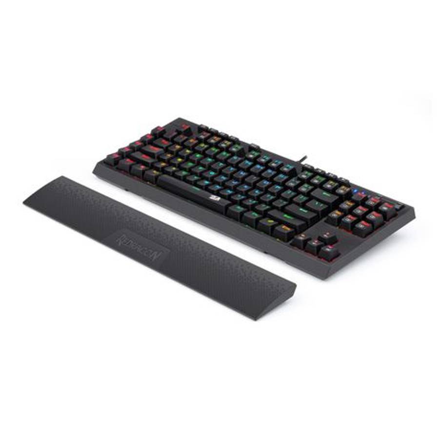 Redragon - K588 RGB Pro Broadsword TKL Mechanical Wired Gaming Keyboard - Black - Redragon - K588...
