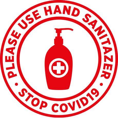 Social Distancing Sanitize Sign