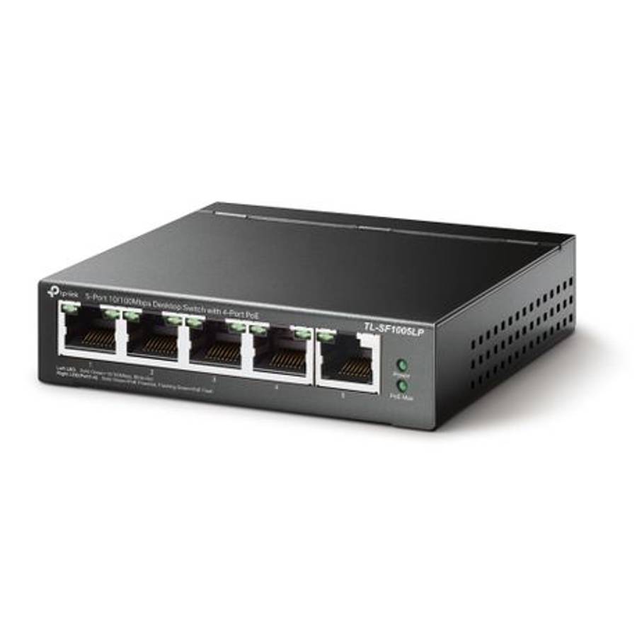 Tp-Link - 5-Port 10/100Mbps Desktop Switch with 4-Port PoE - Tp-Link - 5-Port 10/100Mbps Desktop ...