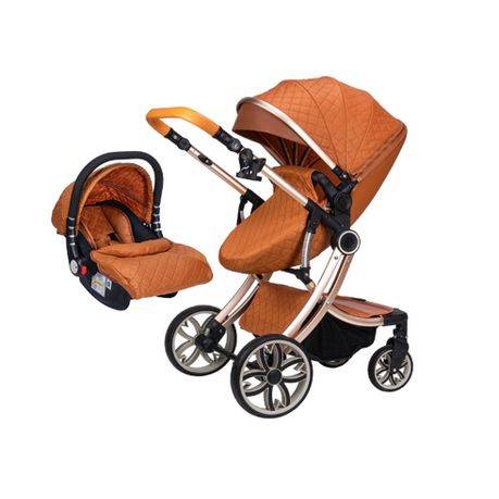 Luxury Egg Shell Baby Stroller 3 in 1