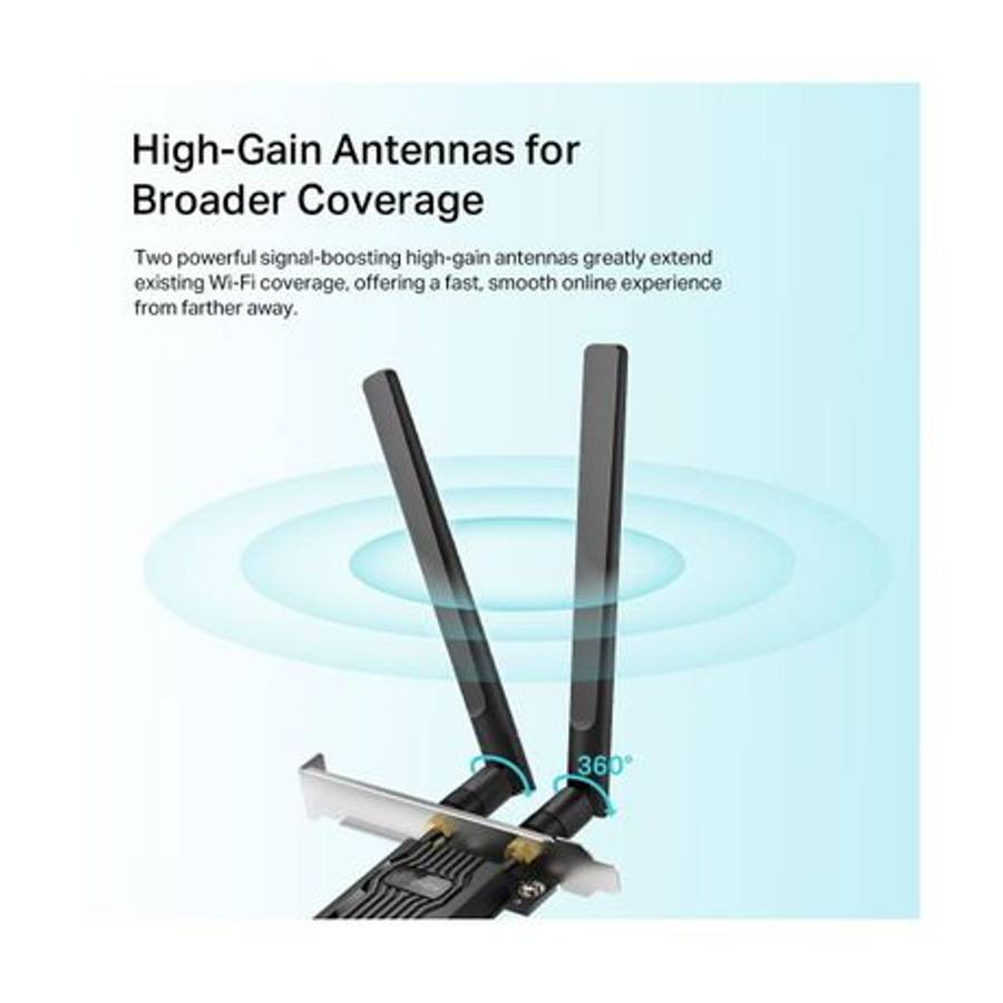Tp-Link - Archer TX20E AX1800 WiFi 6 Bluetooth 5.2 PCIe Adapter ,Fast, Secure - Tp-Link - Archer ...
