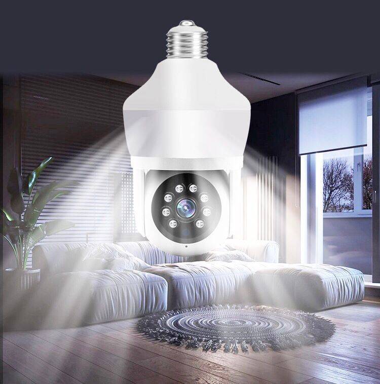 Wireless WIFI Light Bulb Night Vision Remote Control Security Camera