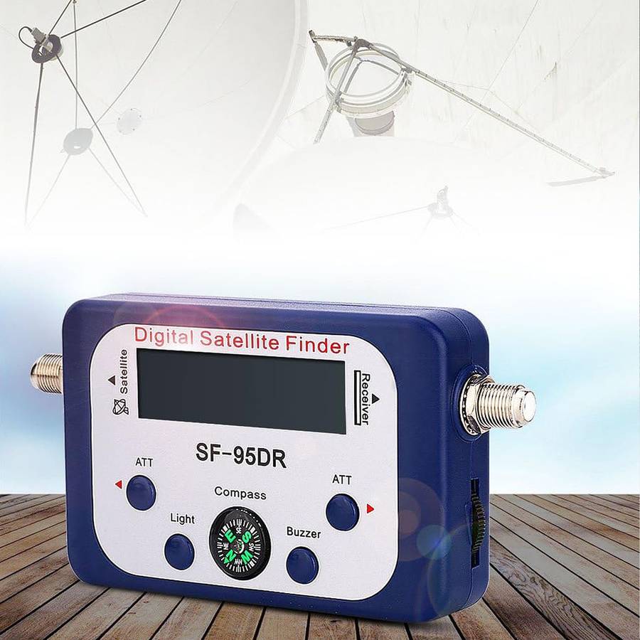 Digital Satellite Signal Meter Finder Meter With LCD Graphic Display Blue