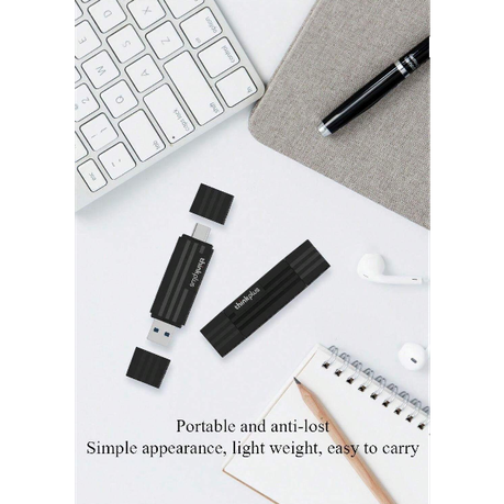 Lenovo - TC101 - 2-in-1 SD Card Reader and USB-C Adapter - Black