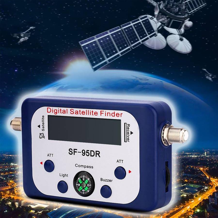 Digital Satellite Signal Meter Finder Meter With LCD Graphic Display Blue