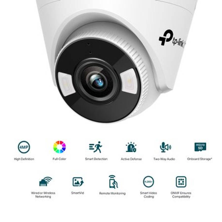 Tp-Link - TP Link Vigi C440-4 4MP Full-Color Turret Network Camera (4mm Lens) - Tp-Link - TP Link...