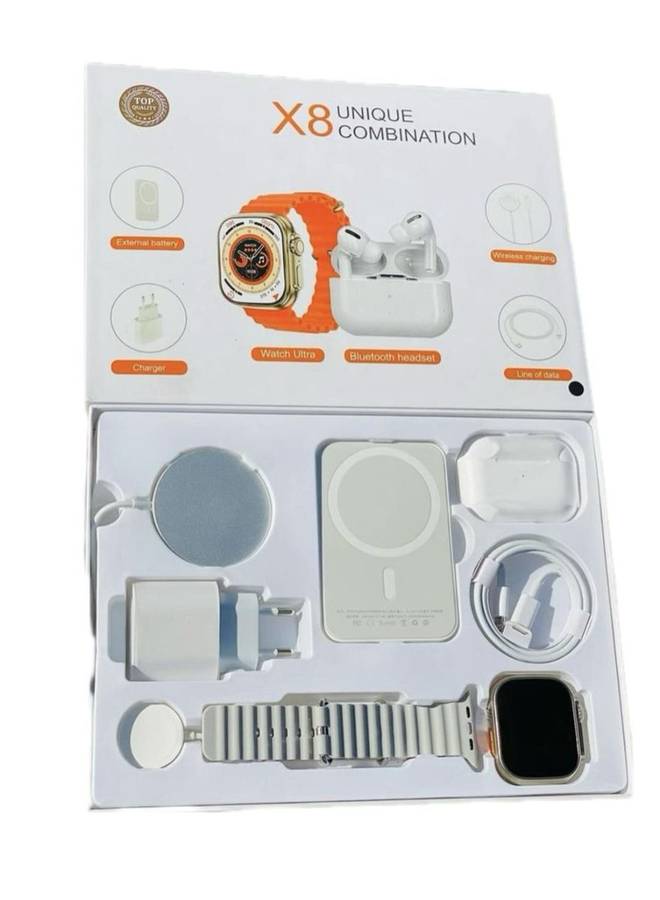 X8 6-in-1 Smartwatch Bundle: All-in-One Wearable Tech