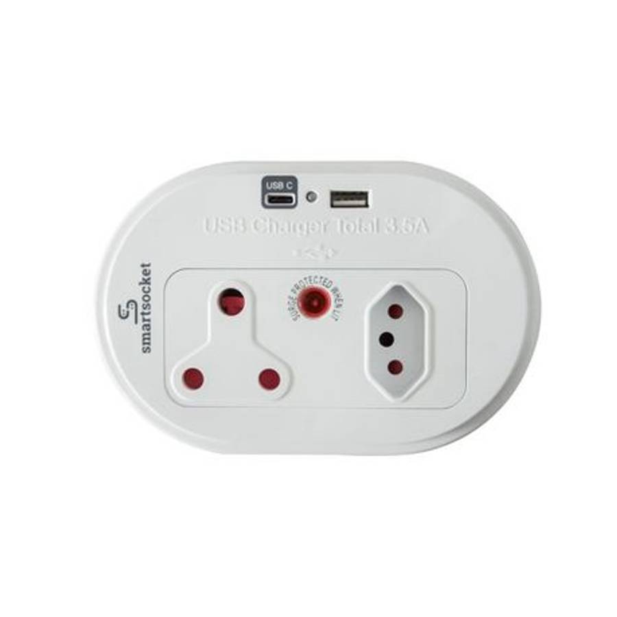 Smartsocket Compact USB and Power Adaptor 3.5 Amp USB - SS009 - Smartsocket Compact USB and Power...