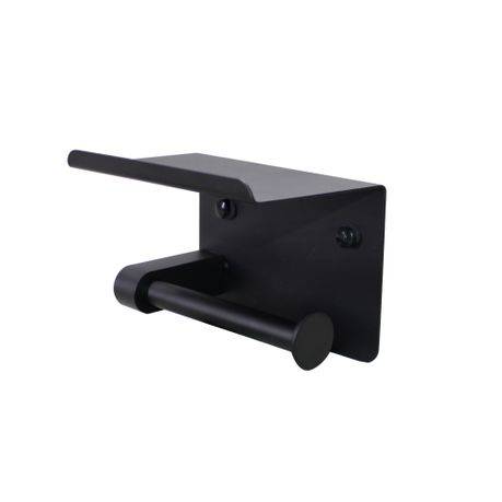 Stainless Steel 1 Roll Toilet Paper Holder with Cellphone Tray