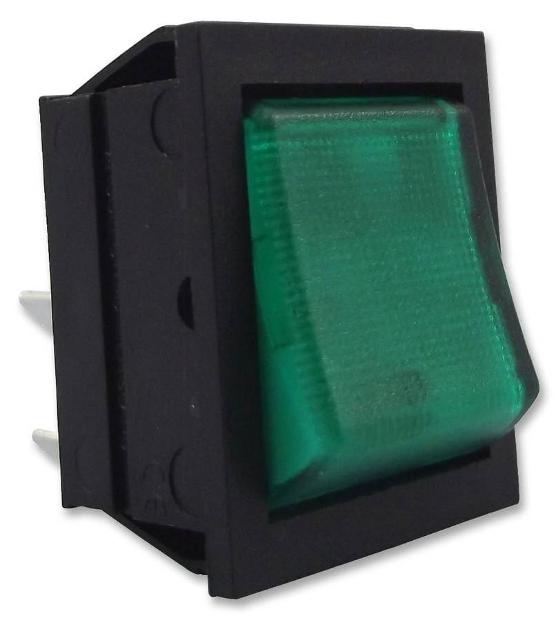 Arcolelectric (C1353AANAC) Rocker Switch, On-Off, DPST, Illuminated