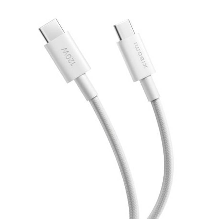 Xiaomi - 6A Braided USB Type-C to USB Type-C Cable (1m) - White - Xiaomi - 6A Braided USB Type-C ...
