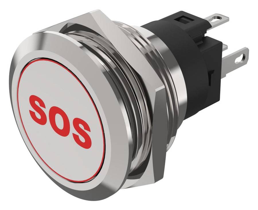 EAO (82-6151.1A14.B015) Vandal Resistant Switch, 82 Series, 22 mm