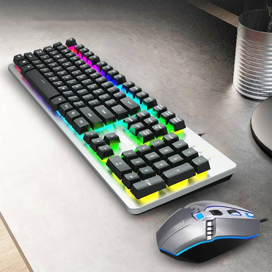 AOC KM410 Metal Series Backlight USB Wired Gaming Keyboard and Mouse Combo