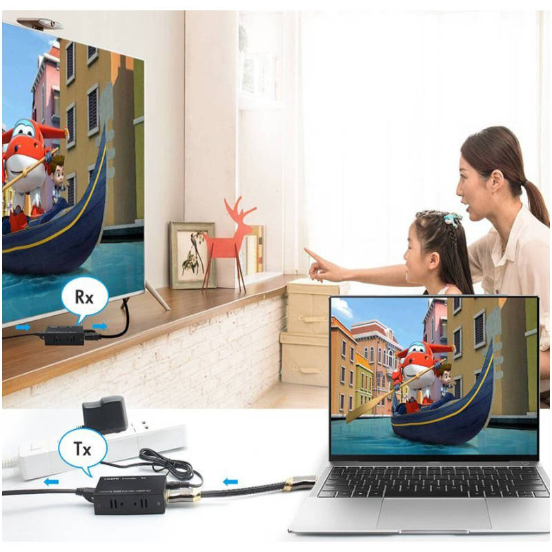 120M HDMI Extender Over Ethernet Cable