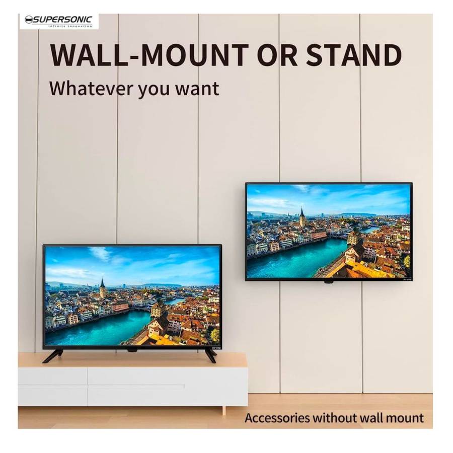 Supersonic 32" HD Ready LED TV with Digital Tuner (DVB-T2) + Dynamic Sound