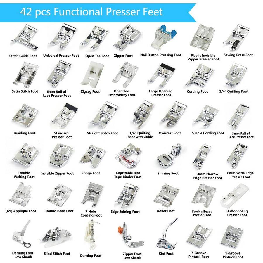 Sewing 42Pc Sewing Machine Accessory Foot Set