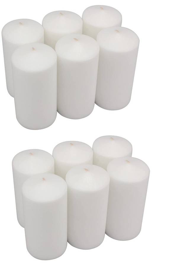 Exquisite And Long-lasting Pillar Candles - White / 12 Piece