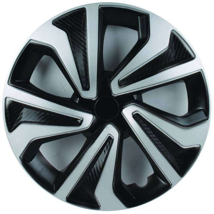 Blackbird 13 Inch Silver and Black Wheel Cover Set